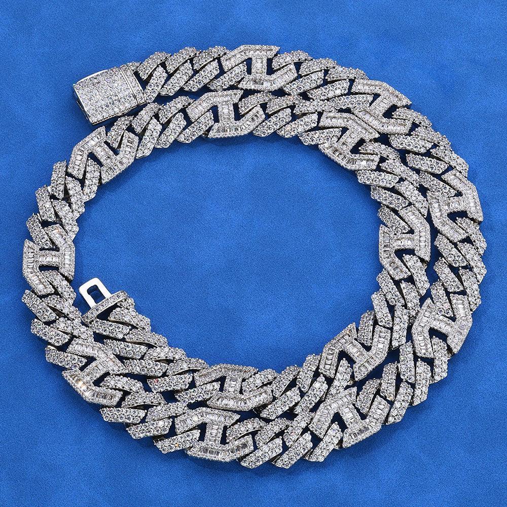 15mm Iced Out Cuban Chain Zircon Hip Hop Jewelry Necklace - CaratixJewelry